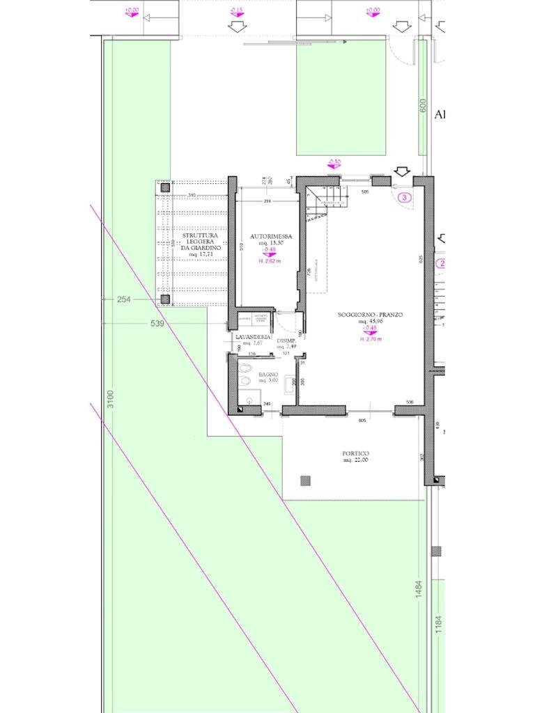 Portion of a house Str. del monte, Langhirano - floor plans 1