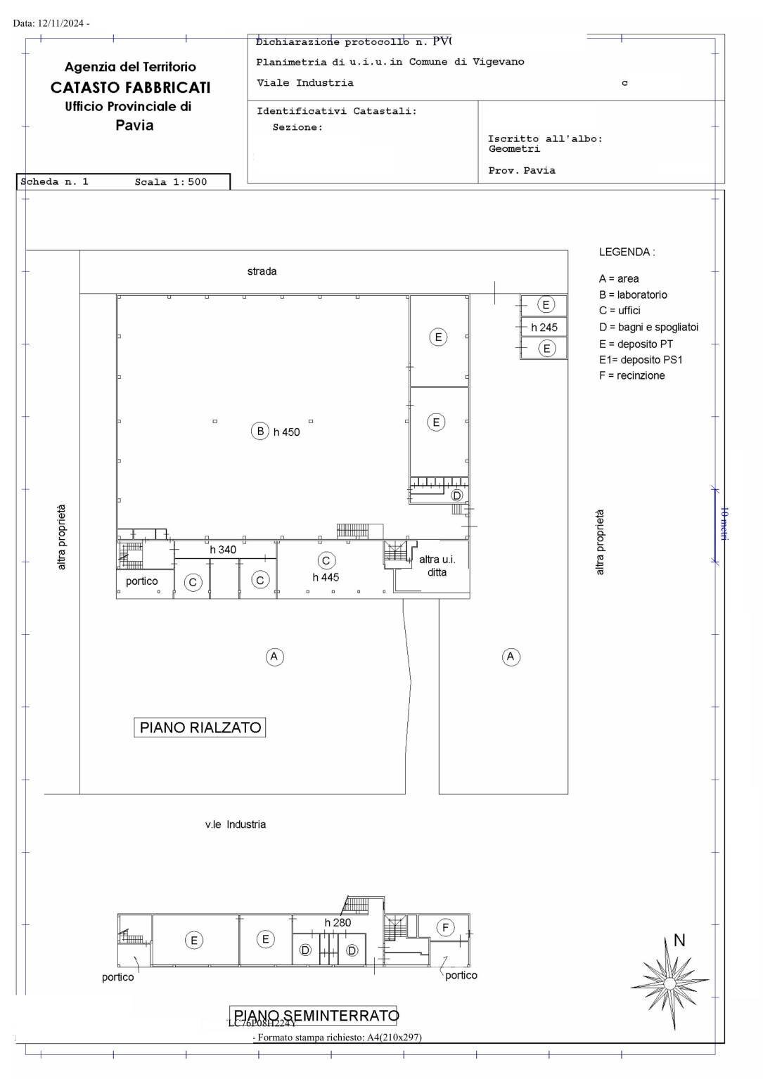 Capannone viale Industria, 40, Vigevano - planimetria 1