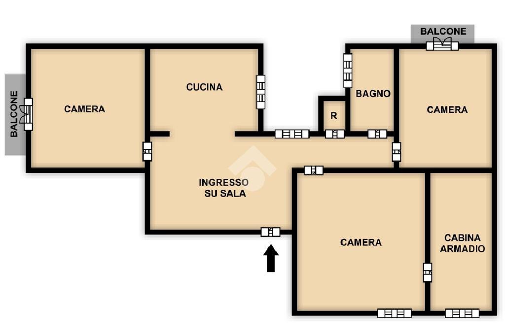 Appartamento Via Montenotte, Savona (zona Centro) - planimetria 1