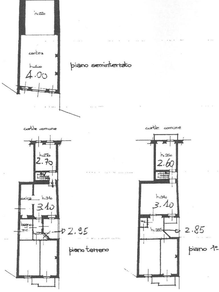Semi-detached house Strada Rossi, Cocconato - floor plans 1