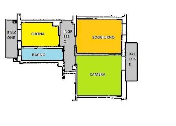 Planimetria - Three-room apartment Cuneo (neighborhood Donatello) - photo 9