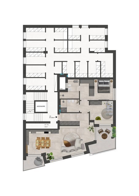 Trilocale via della vittoria, Gabicce Mare - planimetria 1