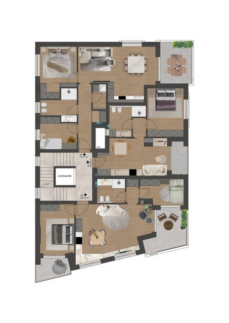 Trilocale Viale della Vittoria, Gabicce Mare - planimetria 1