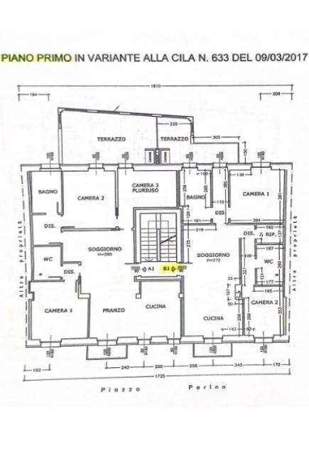 Trilocale piazza Perino, Volpedo - planimetria 1