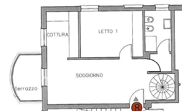 Trilocale via Giuseppe Garibaldi, 21, Varazze - planimetria 1