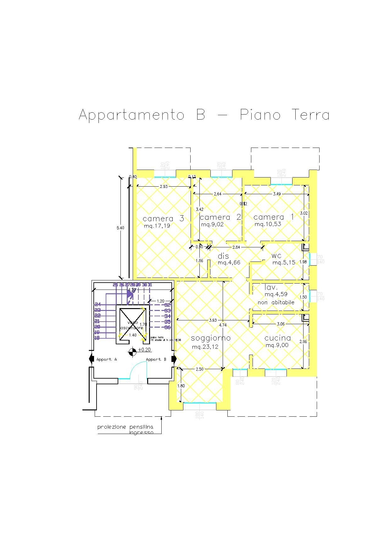planimetria appartamento - Appartamento via Punta, 27D, Imola - planimetria 1
