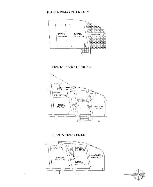 Planimetria - Independent house Via Cesare Battisti, Piea - floor plans 1