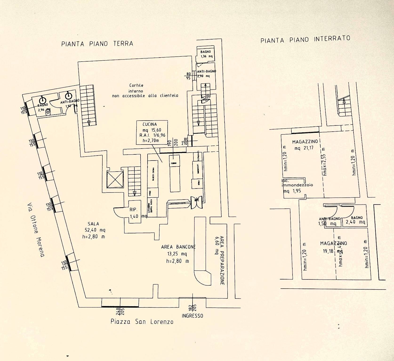 Bar Tavola Calda - Fredda piazza San Lorenzo, Lodi - planimetria 1