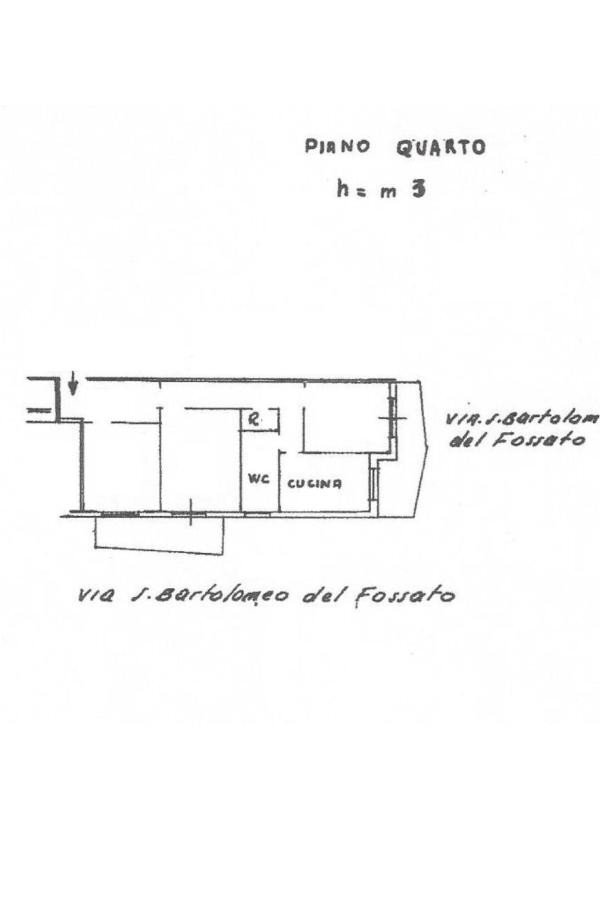 Trilocale via San Bartolomeo del Fossato, 74, Genova (zona Sampierdarena) - planimetria 1