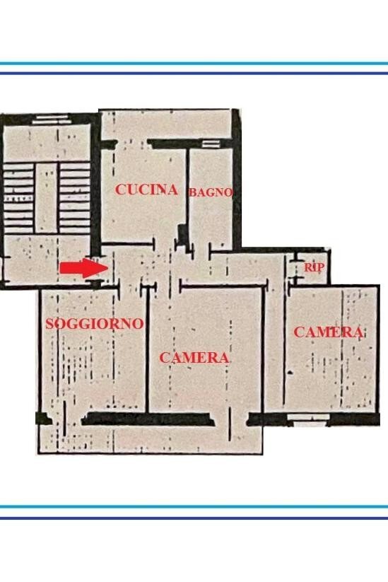 Quadrilocale via Aspromonte, 16, Alessandria - planimetria 1