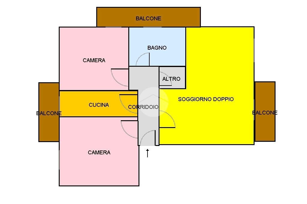 Three-room apartment Via Roma, Bresso - floor plans 1