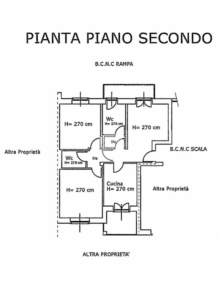 Four-room apartment Via 4 Novembre, Cervere - floor plans 1