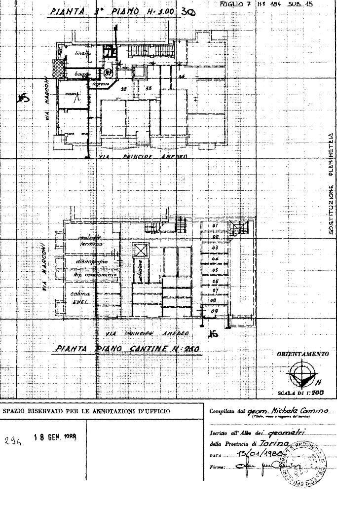 Bilocale Via Principe Amedeo, Beinasco - planimetria 1