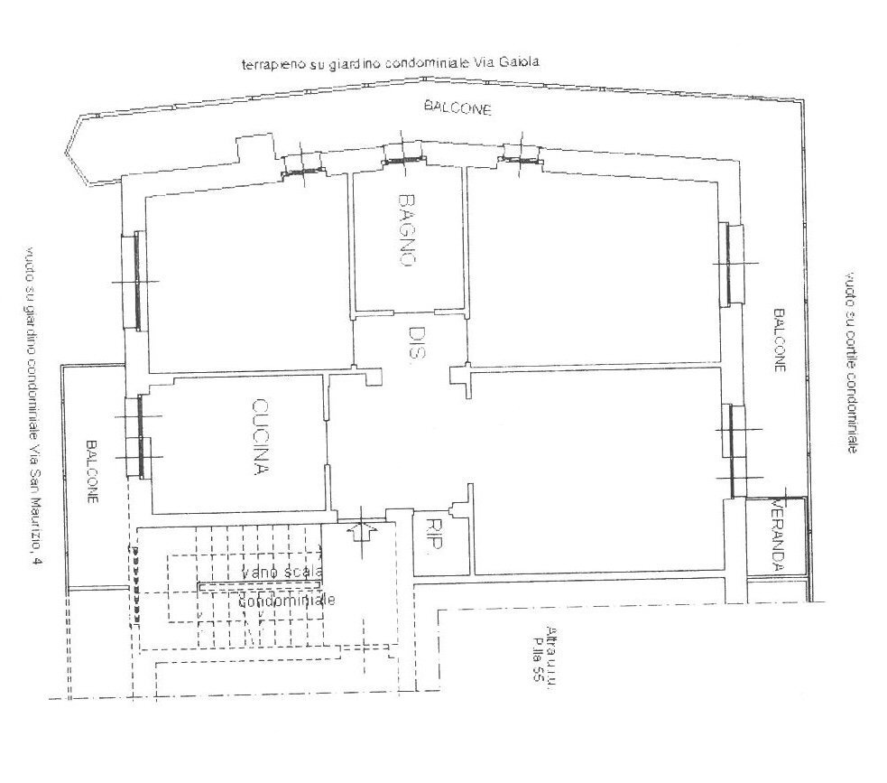 Quadrilocale Cuneo (zona Donatello) - planimetria 1