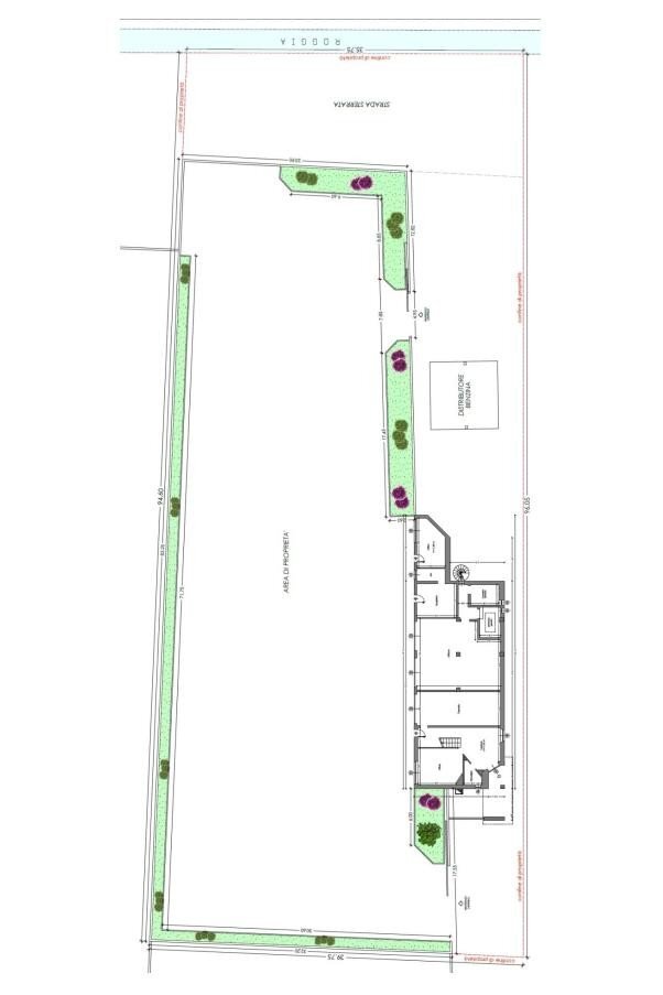 Capannone via Rho, Lainate - planimetria 1