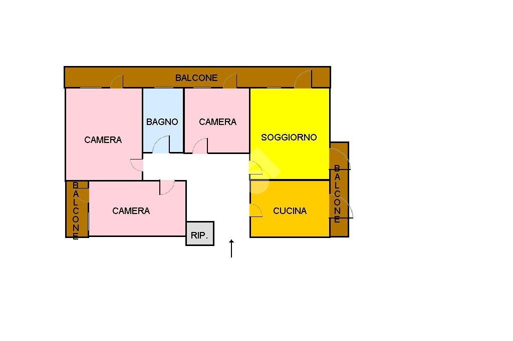 Appartamento Via trento, Ciriè - planimetria 1