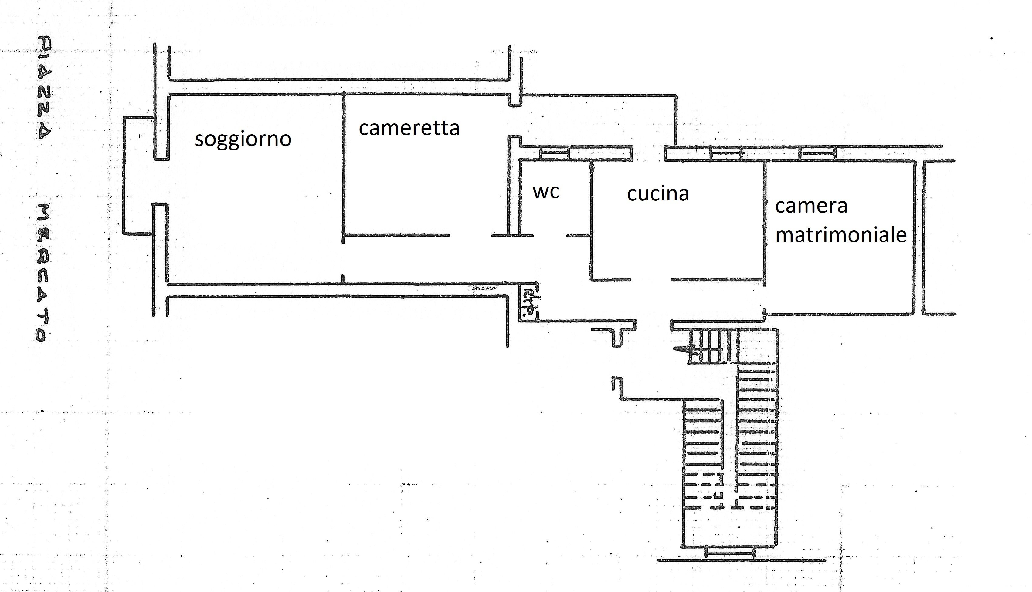 planimetria - Trilocale Piazza Mercato, 49, Foggia - planimetria 1