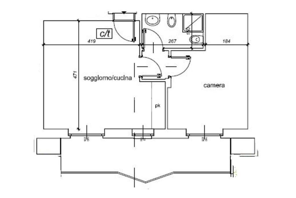 Bilocale Strada Del Mondino, Castiglione Torinese - planimetria 1