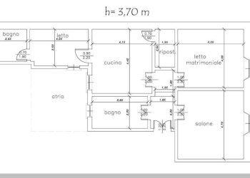Planimetria - Trilocale corso Umberto I, 104, Taranto - foto 9