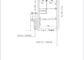 Planimetria - One-room apartment via Alessandro Manzoni, 7, Basiano - photo 4