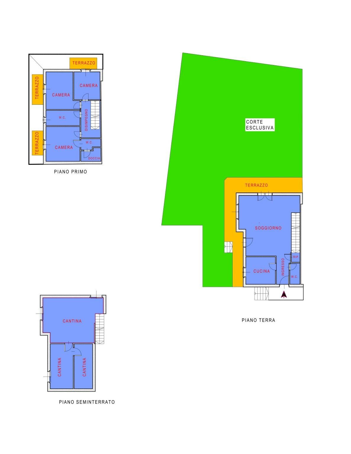Villa via Godola, Massa - floor plans 1