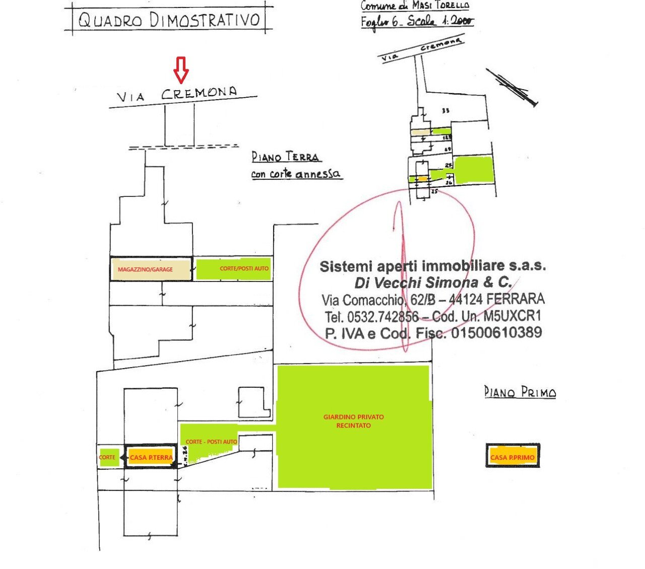 Villa a Schiera Masi Torello - planimetria 1