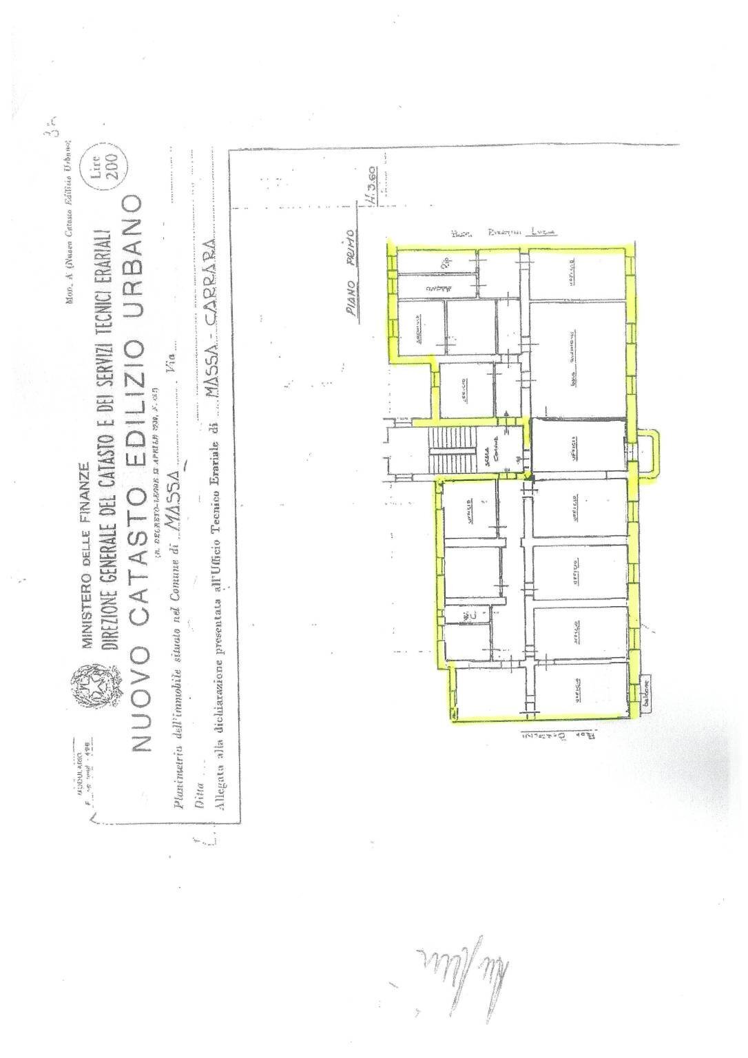 Ufficio piazza Aranci, Massa - planimetria 1