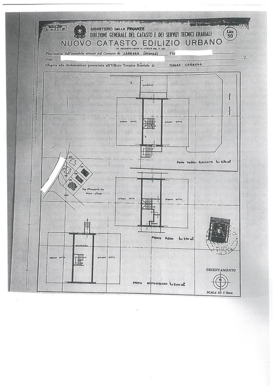 Terraced Villa via Campo d'Appio, Carrara - floor plans 1
