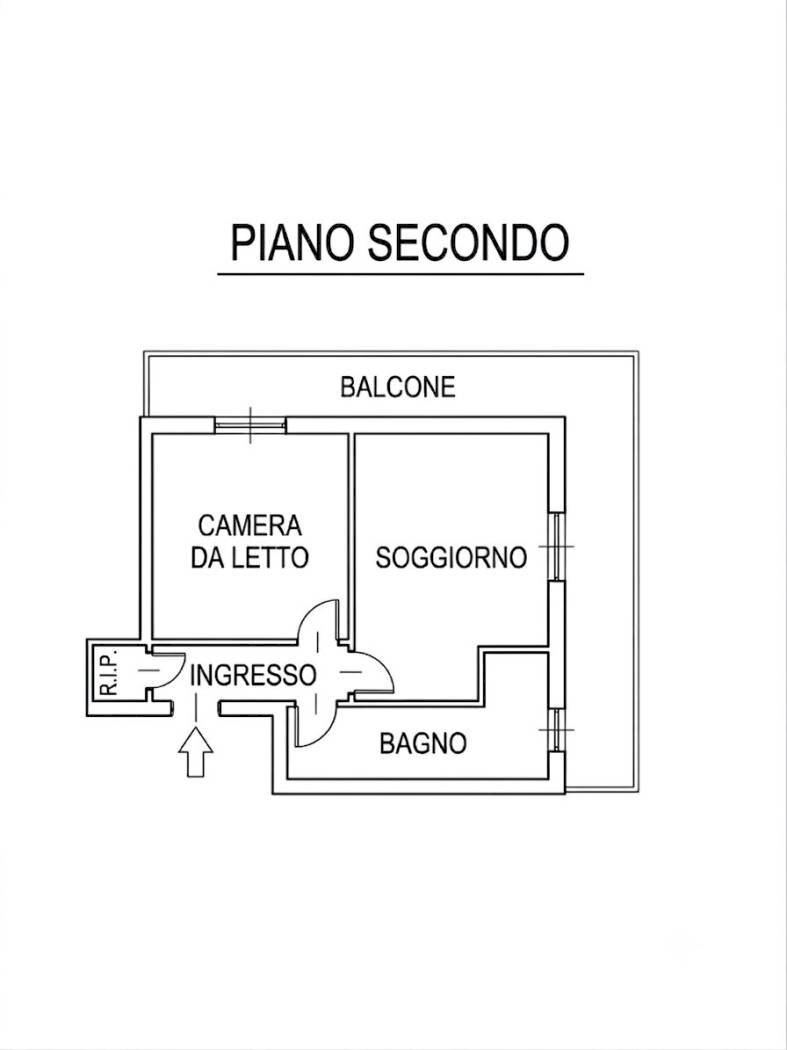 Two-room apartment via Aurelia, 496, Loano - floor plans 1