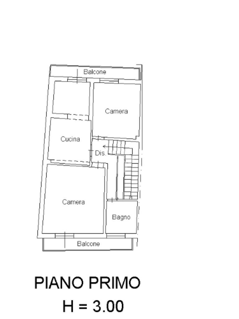 Villa a Schiera Via Garibaldi, Rimini - planimetria 1