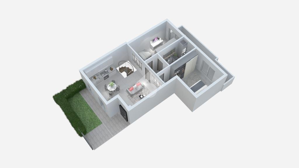 Three-room apartment Via Fabbrerie, Santarcangelo di Romagna - floor plans 1