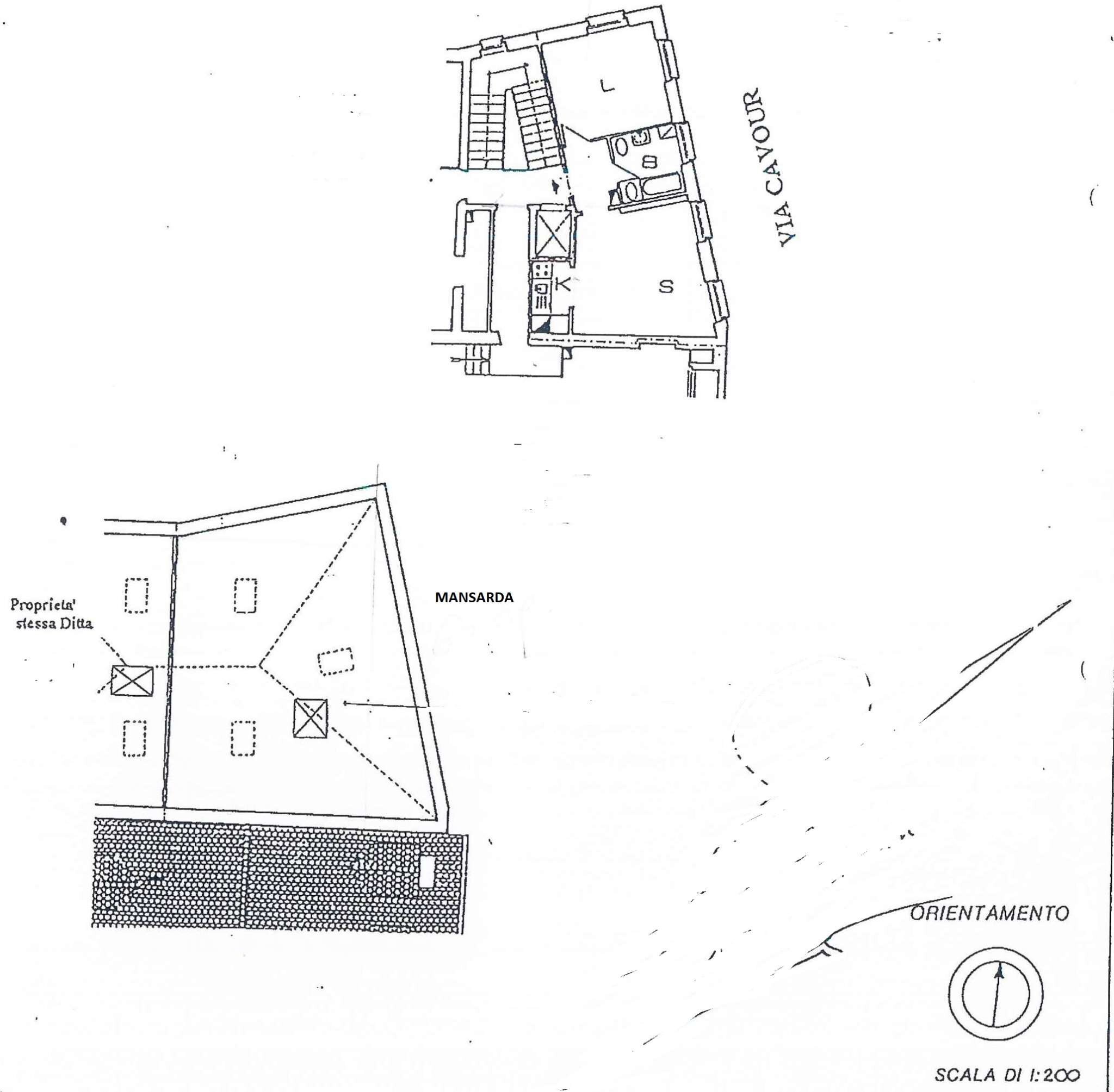 appartamento con mansarda ristrutturato in vendita - Four-room apartment piazza Garibaldi, Voltaggio - floor plans 1