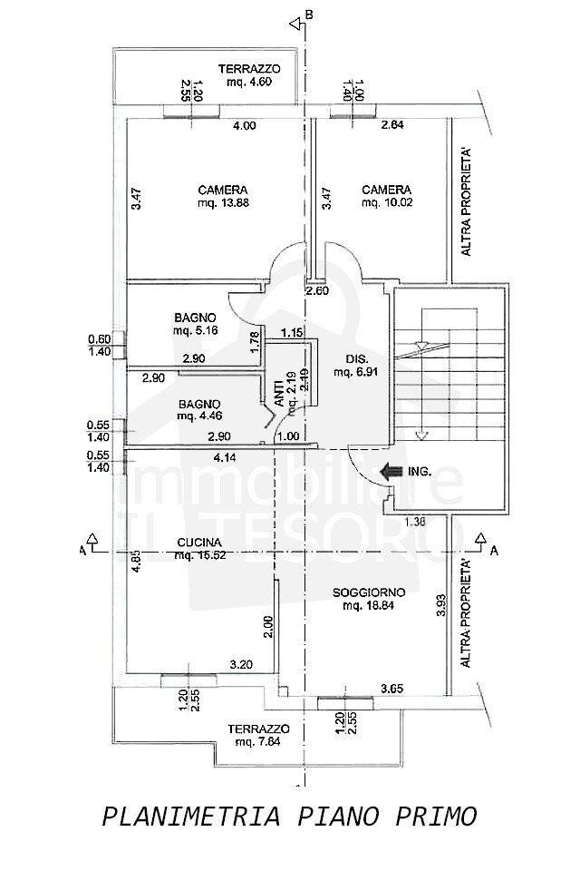 Quadrilocale via Giacomo Matteotti, Verucchio - planimetria 1