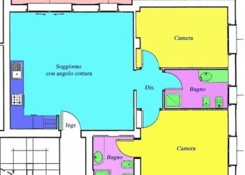 Planimetria - Trilocale via Giuseppe Verdi, 9, Malalbergo - foto 3