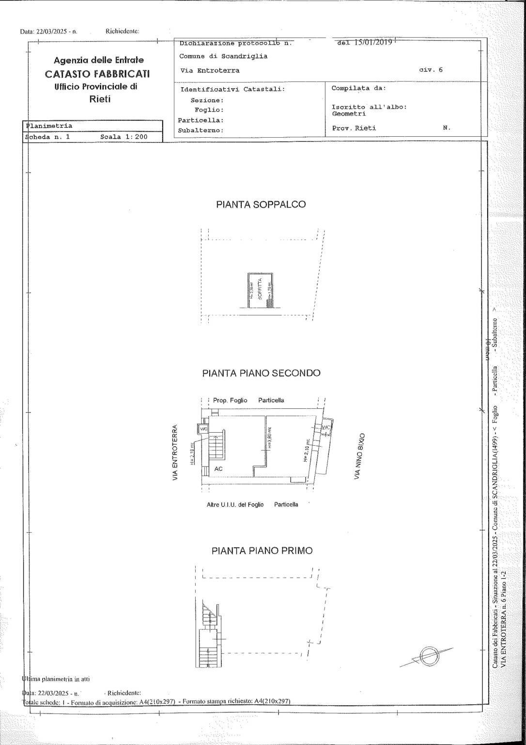 Three-room apartment via Entroterra, 6, Scandriglia - floor plans 1