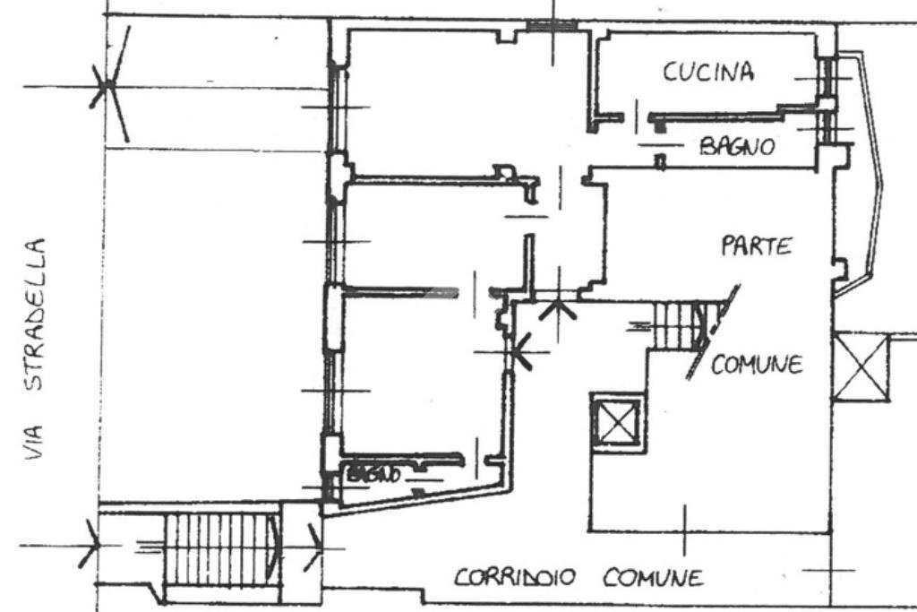 Trilocale Via Alessandro Stradella, Milano - planimetria 1