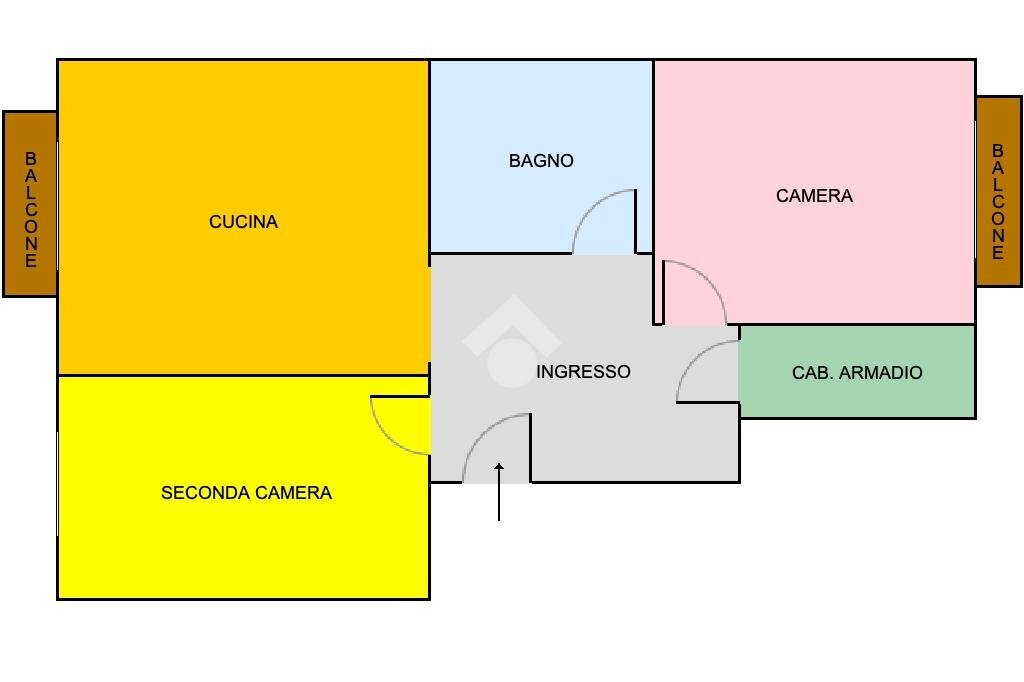 Trilocale Via Giosuè Borsi, Torino (zona Lucento) - planimetria 1