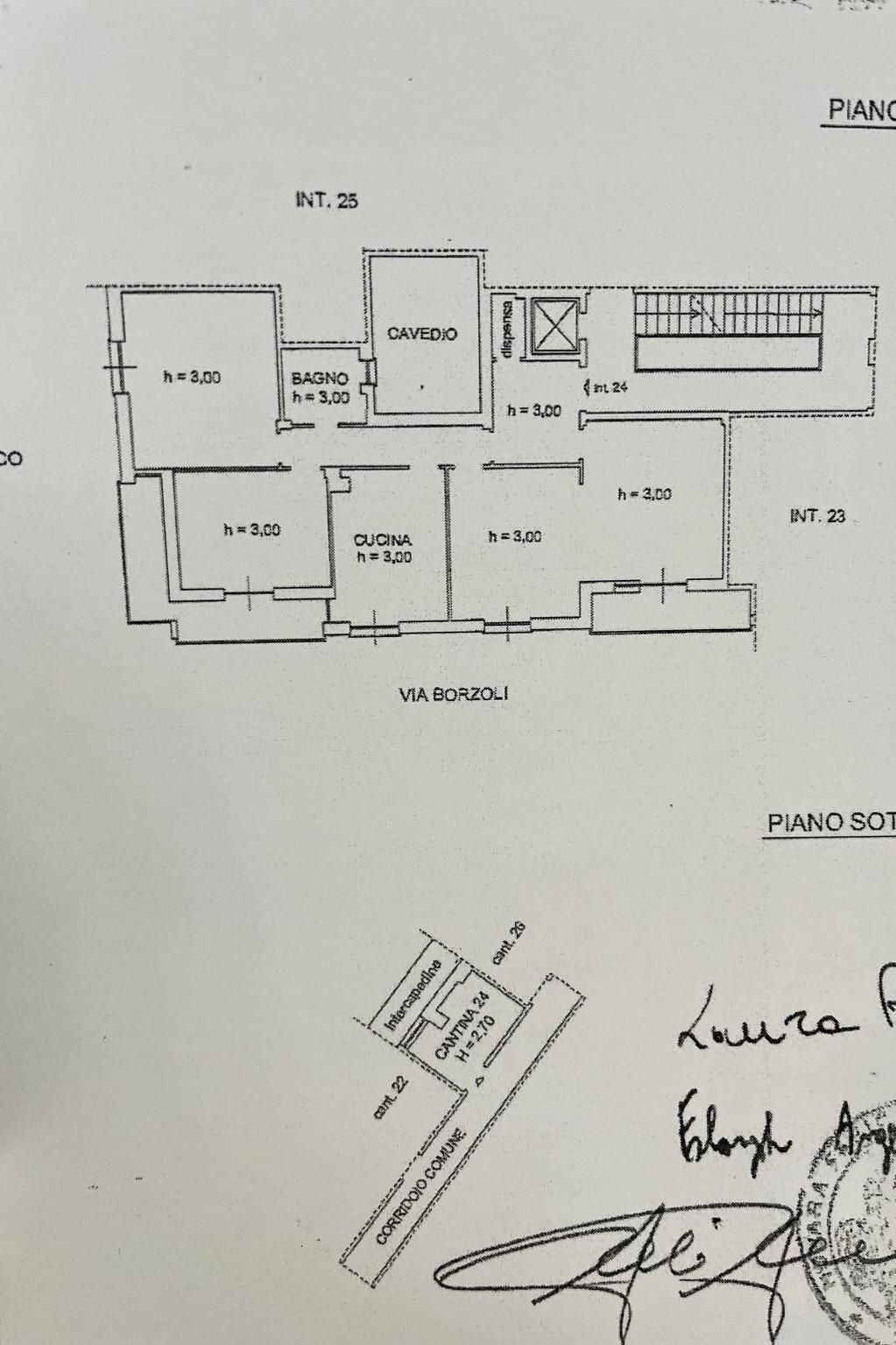 Four-room apartment via Borzoli, 6, Genova (neighborhood Sestri Ponente) - floor plans 1