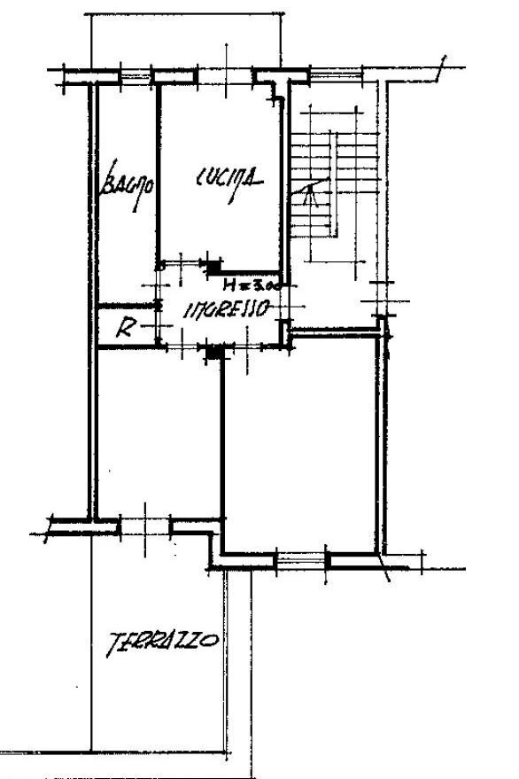 Trilocale via di Borgo Aragno, 9, Mondovì - planimetria 1