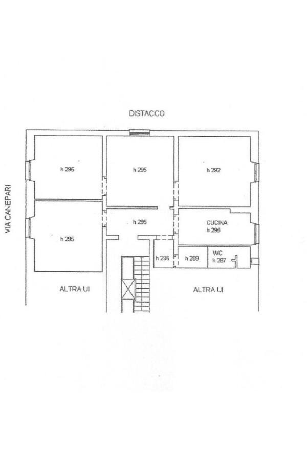Four-room apartment via Teresio Mario Canepari, 9, Genova (neighborhood Sampierdarena) - floor plans 1
