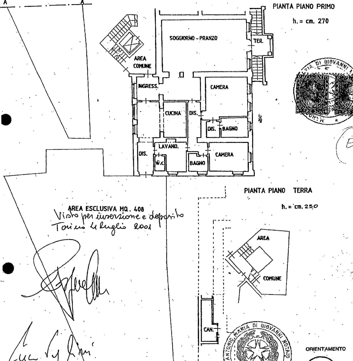 Apartment strada Cigala, Moncalieri - floor plans 1