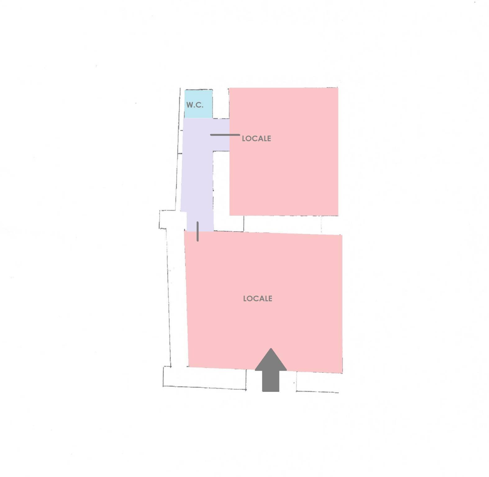 Negozio via Università, Portici - planimetria 1