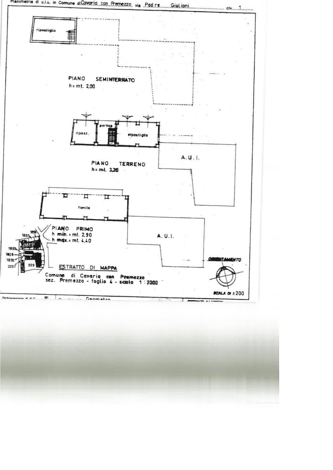 Rustico via Padre Reginaldo Giuliani, 748, Cavaria con Premezzo - planimetria 1