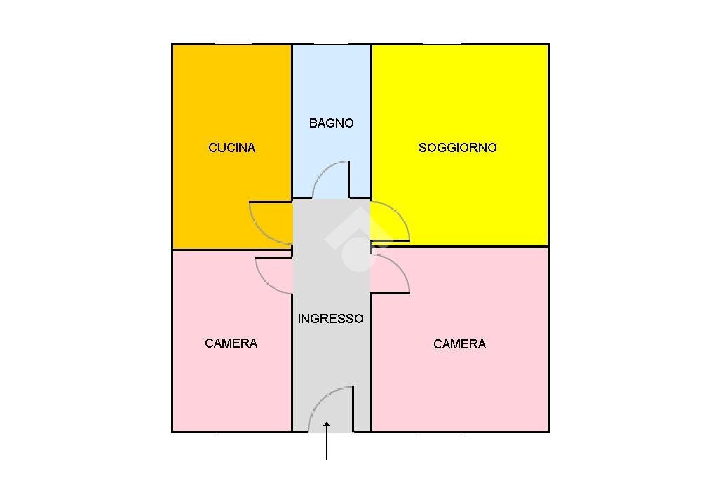 Three-room apartment Via Leonida Bissolati, Budrio - floor plans 1