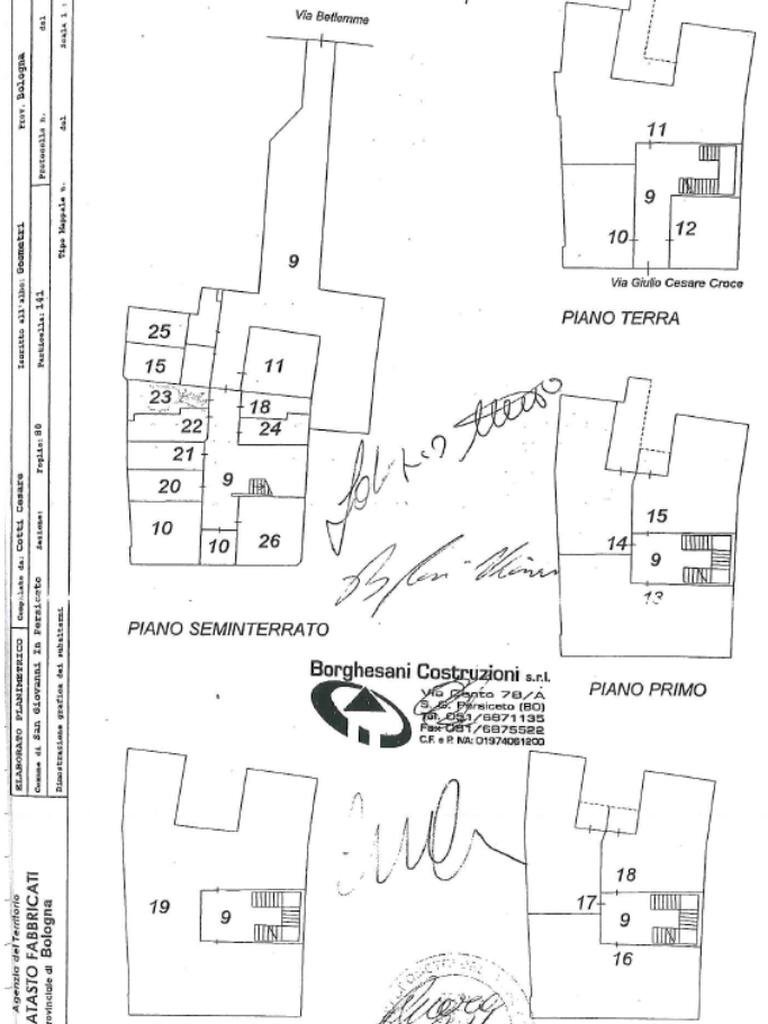 Trilocale Via Giulio Cesare Croce, San Giovanni in Persiceto - planimetria 1