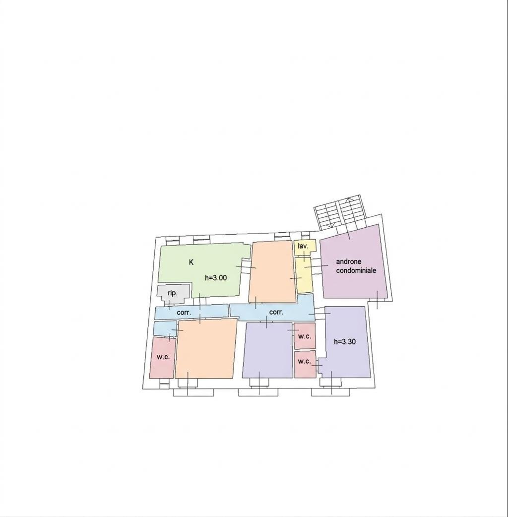 Appartamento Via Delle Carceri Vecchie, Siracusa - planimetria 1