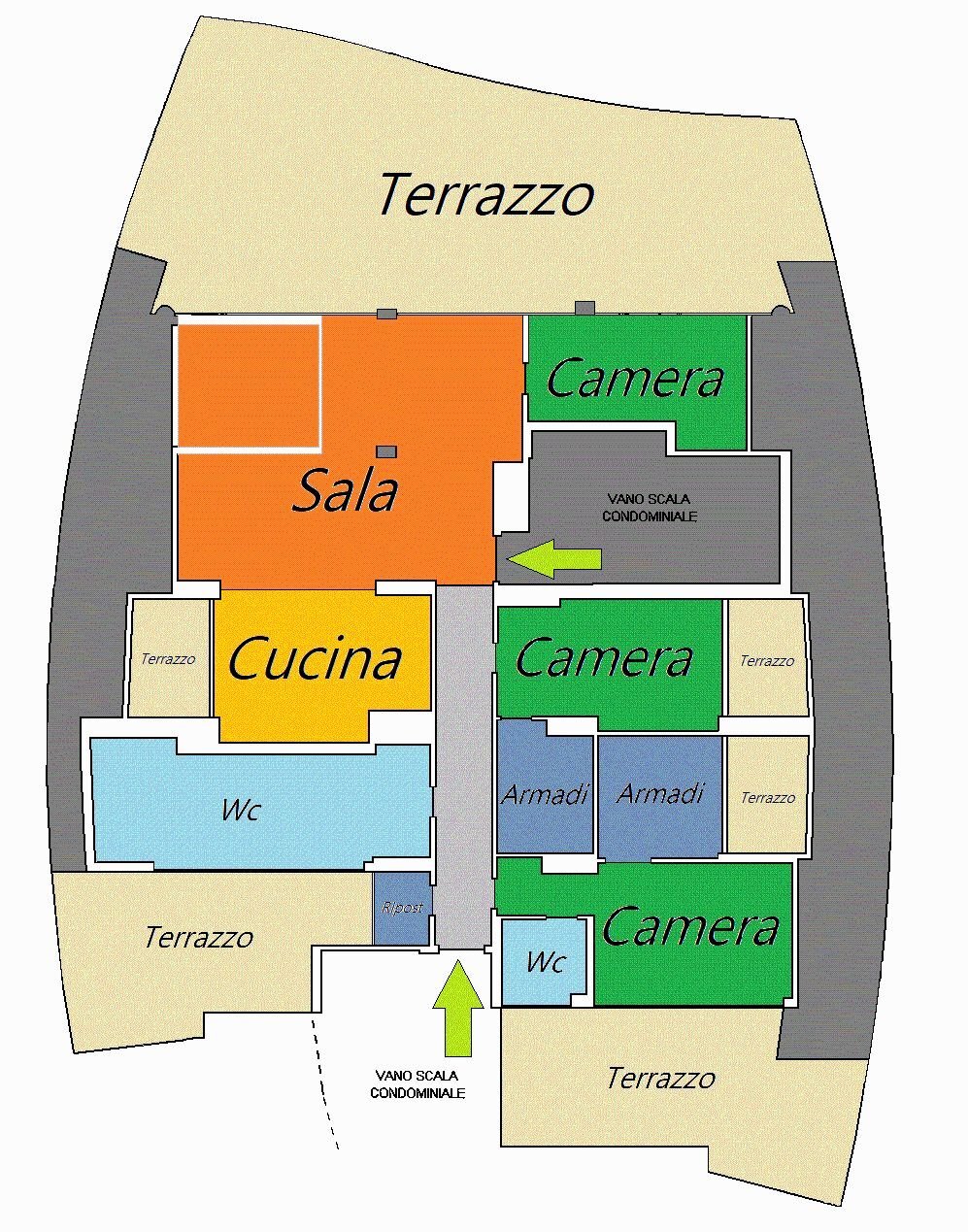Attico frazione Madonna dell'Olmo, Cuneo - planimetria 1
