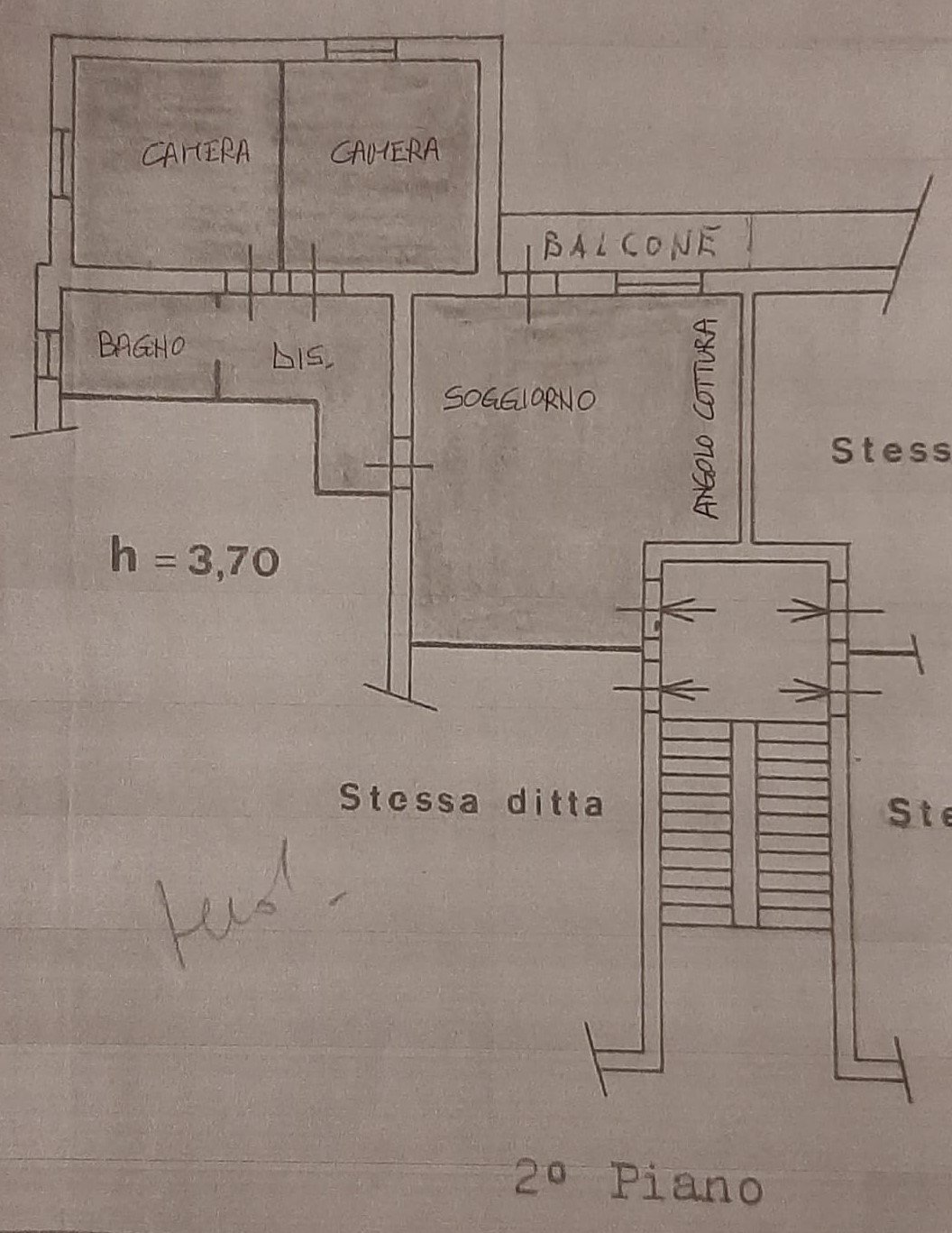 Trilocale Via Gioacchino Rossini, Valledoria - planimetria 1