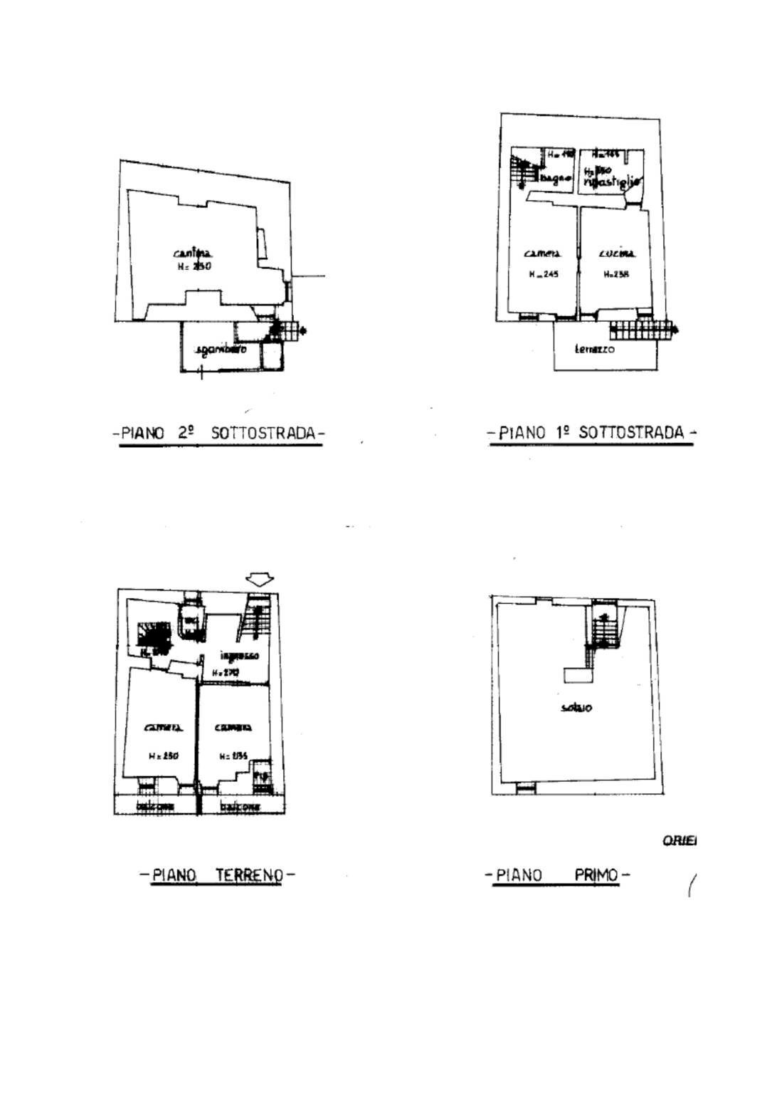 Rustic Frazione Bassura, Stroppo - floor plans 1