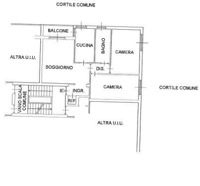 Trilocale via Romagna, Buccinasco - planimetria 1
